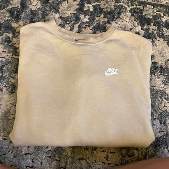 cream color nike crewneck